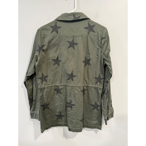 KNOX ROSE Olive Green Star Print Utility Jacket Women's Size S - Picture 5 of 7